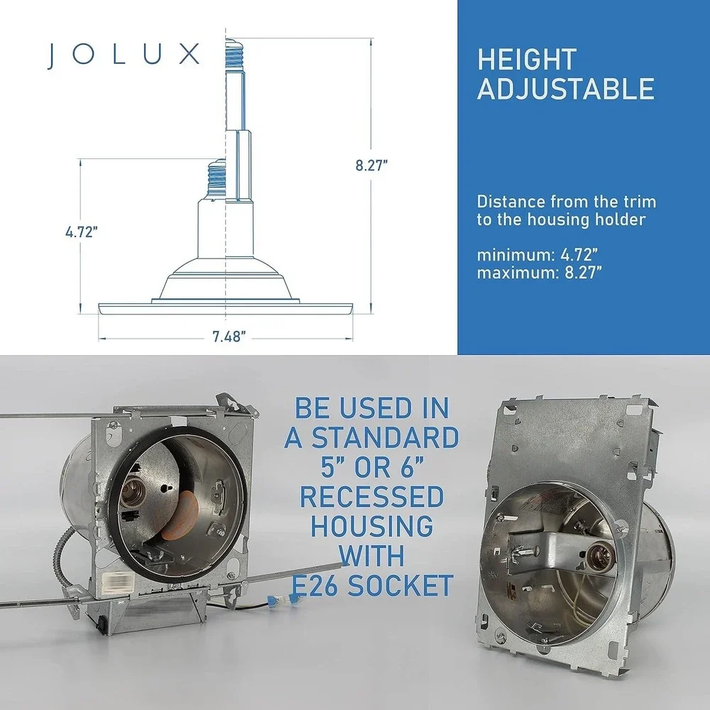 Jolux LED Downlight 12-Pack, 5/6